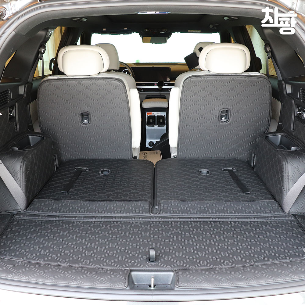 차팡 트렁크매트 기아 쏘렌토 MQ4 6인승 스피커유 도어LED유 페리호환 차박매트 풀커버