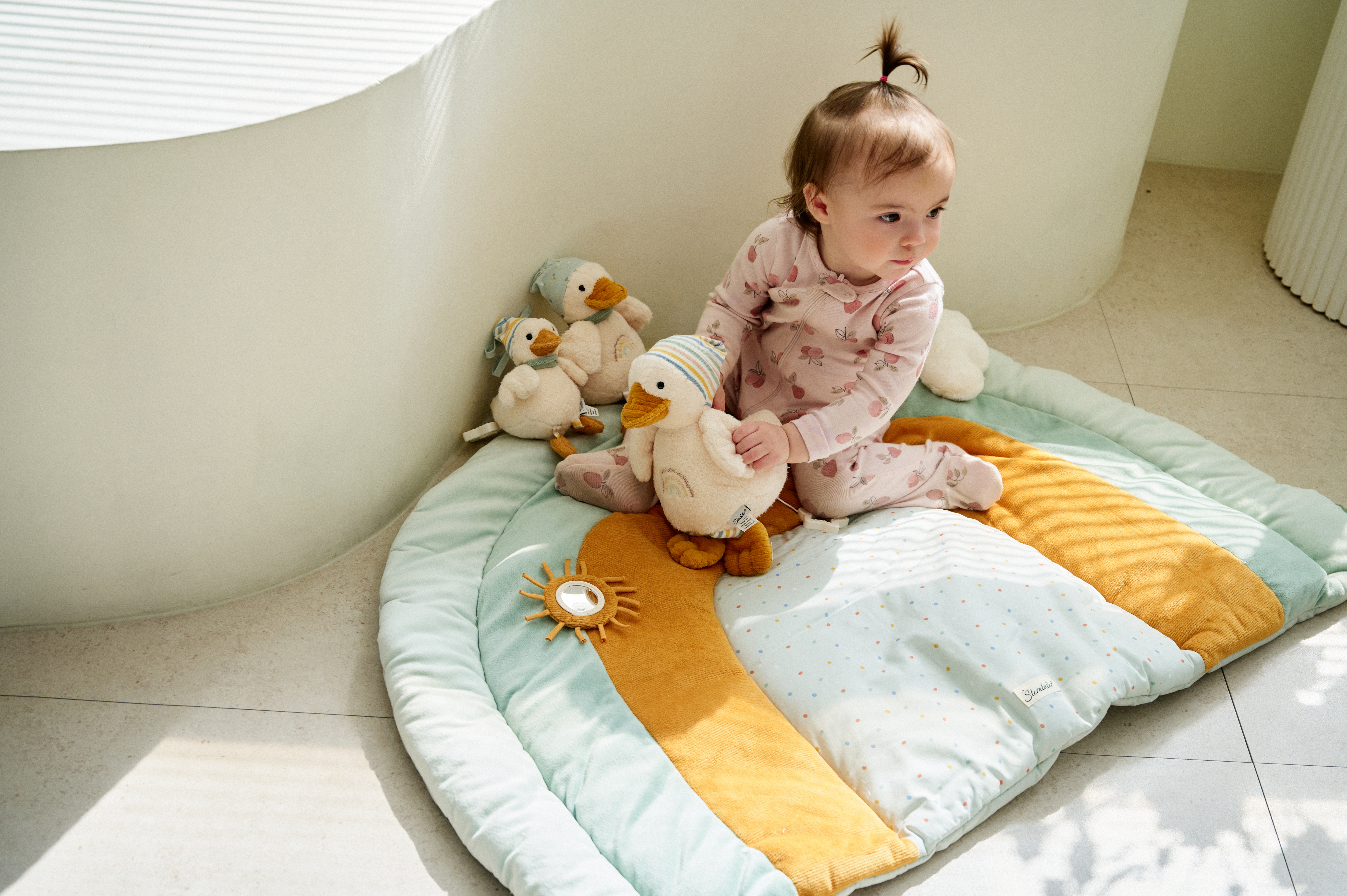 독일 슈테른탈러 오리인형 에다 오르골 애착인형 L 신생아 아기 출산 선물