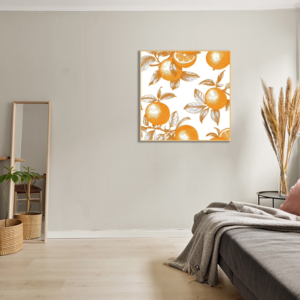 햇살오렌지 80cm x 80cm 무광골드 알루미늄액자 이미지 6