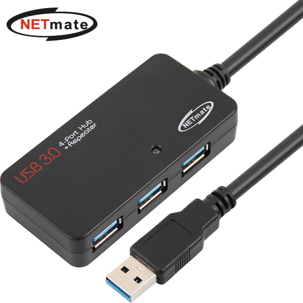 강원전자 넷메이트 USB3.0 4포트 허브 + 리피터 5m NMC-LA305 - 상품 이미지