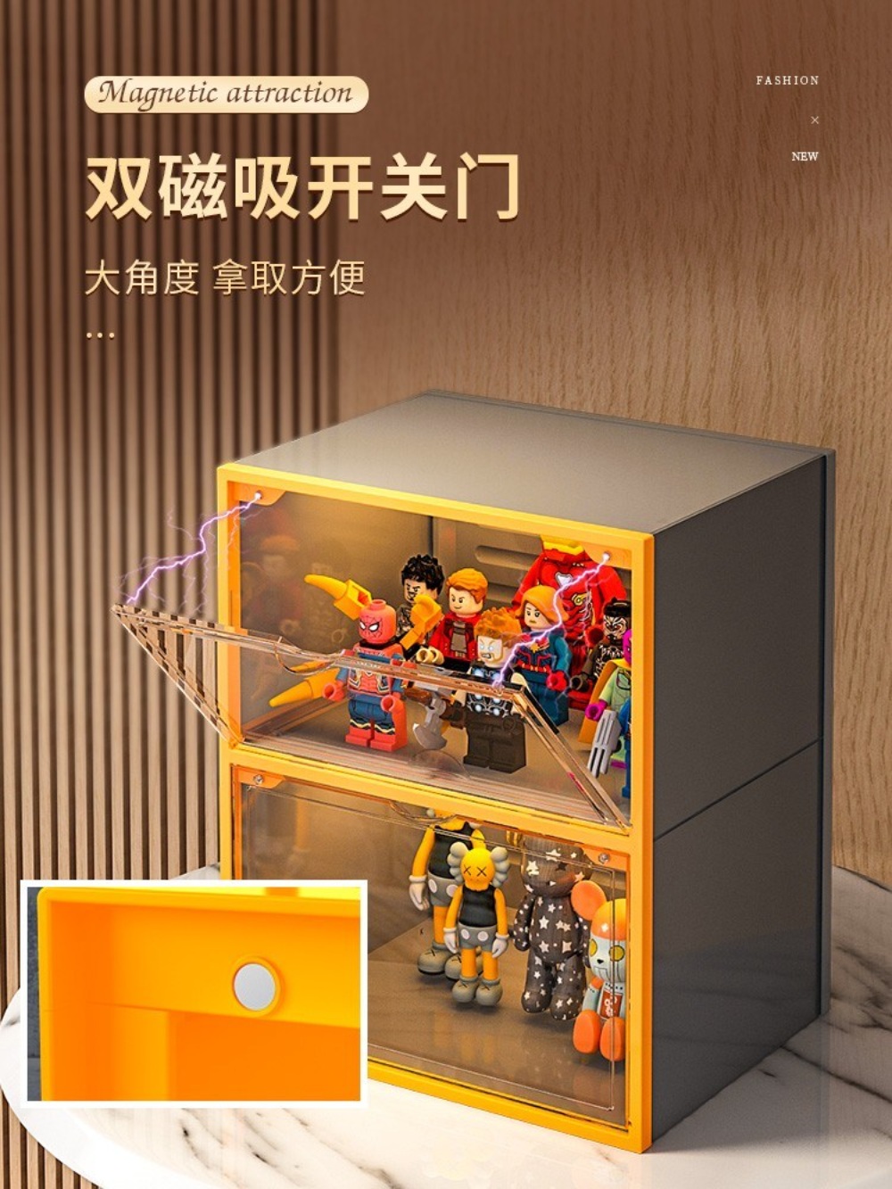 레고진열장 아크릴 대형 전시장 보관함 장식장 쇼케이스 케이스 진열대 피규어장 - 상세 이미지 3