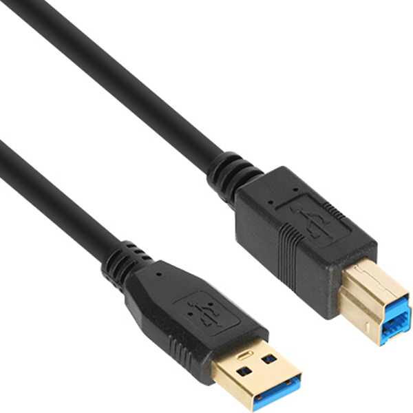 강원전자 넷메이트 USB3.0 AM-BM 케이블 3m (블랙) NM-UB330BKZ - 상세 이미지 2