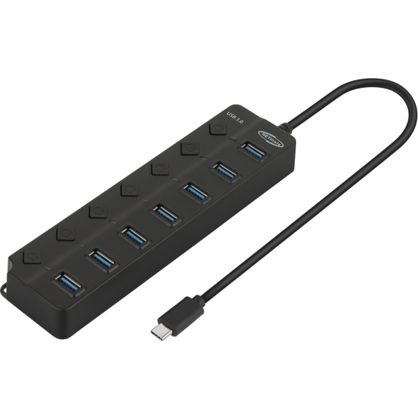 강원전자 넷메이트 USB3.0 Type C 7포트 허브 (블랙) NM-UBC305 - 상세 이미지 2
