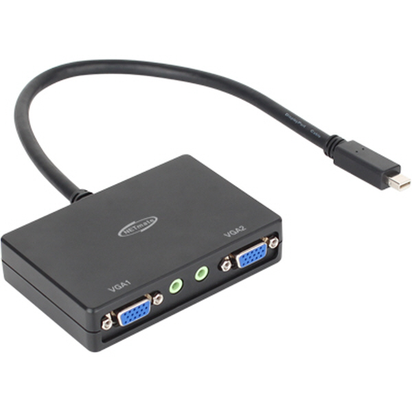 강원전자 넷메이트 Mini DisplayPort to 2xVGA 분배기 NM-MDV22 - 상세 이미지 2