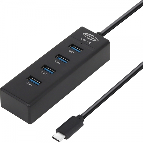 강원전자 넷메이트 USB3.0 Type C 4포트 허브 (블랙) NM-UBC303 - 상세 이미지 2