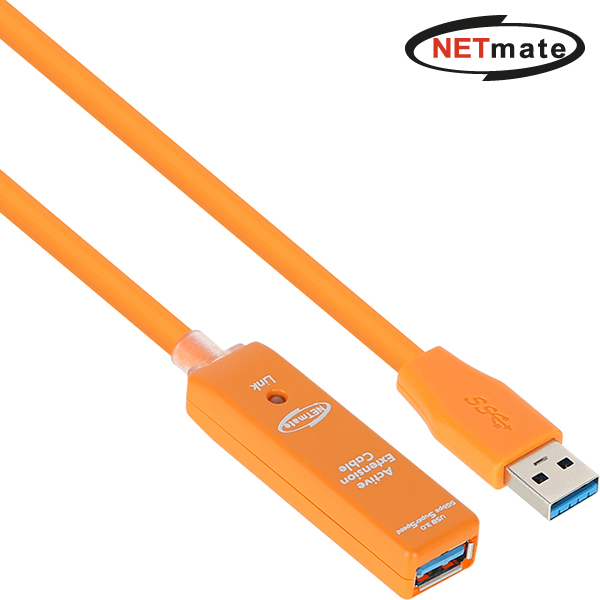 강원전자 넷메이트 USB3.0 리피터 케이블 (전원 아답터 포함) 20m, 1개
