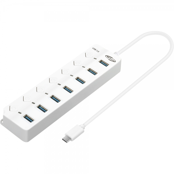 강원전자 넷메이트 USB3.0 Type C 7포트 허브 (화이트) NM-UBC305W - 상세 이미지 2