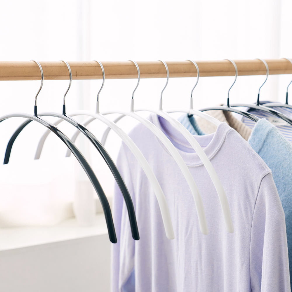 에이비박스 어깨뿔방지 논슬립 상의 라운드 옷걸이 블랙, 25개