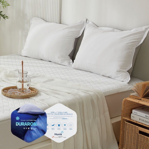 한일의료기 듀라론 100% 냉감패드 국산 휴비스 여름 침대 냉각 패드 고정밴드 SS