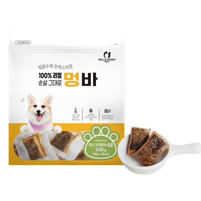 헬로도기 멍바 강아지육포 강아지져키 통살 껍질 간식 가다랑어껍질, 1kg, 1개 - 상세 이미지 2