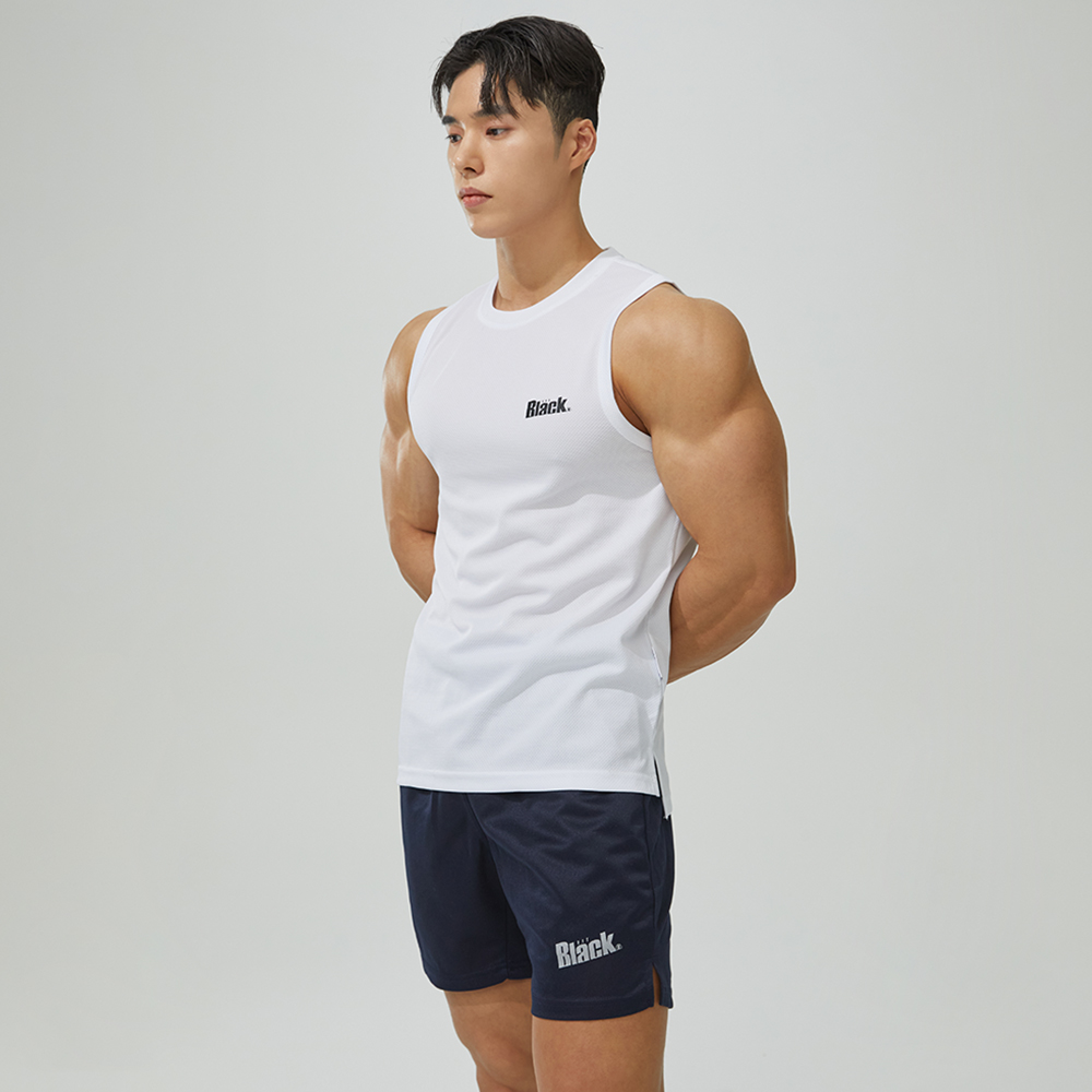 남자 쿨링 기능성 헬스복 셋업 헬스나시 트레이닝 세트 운동복 트레이닝복 - 상세 이미지 2