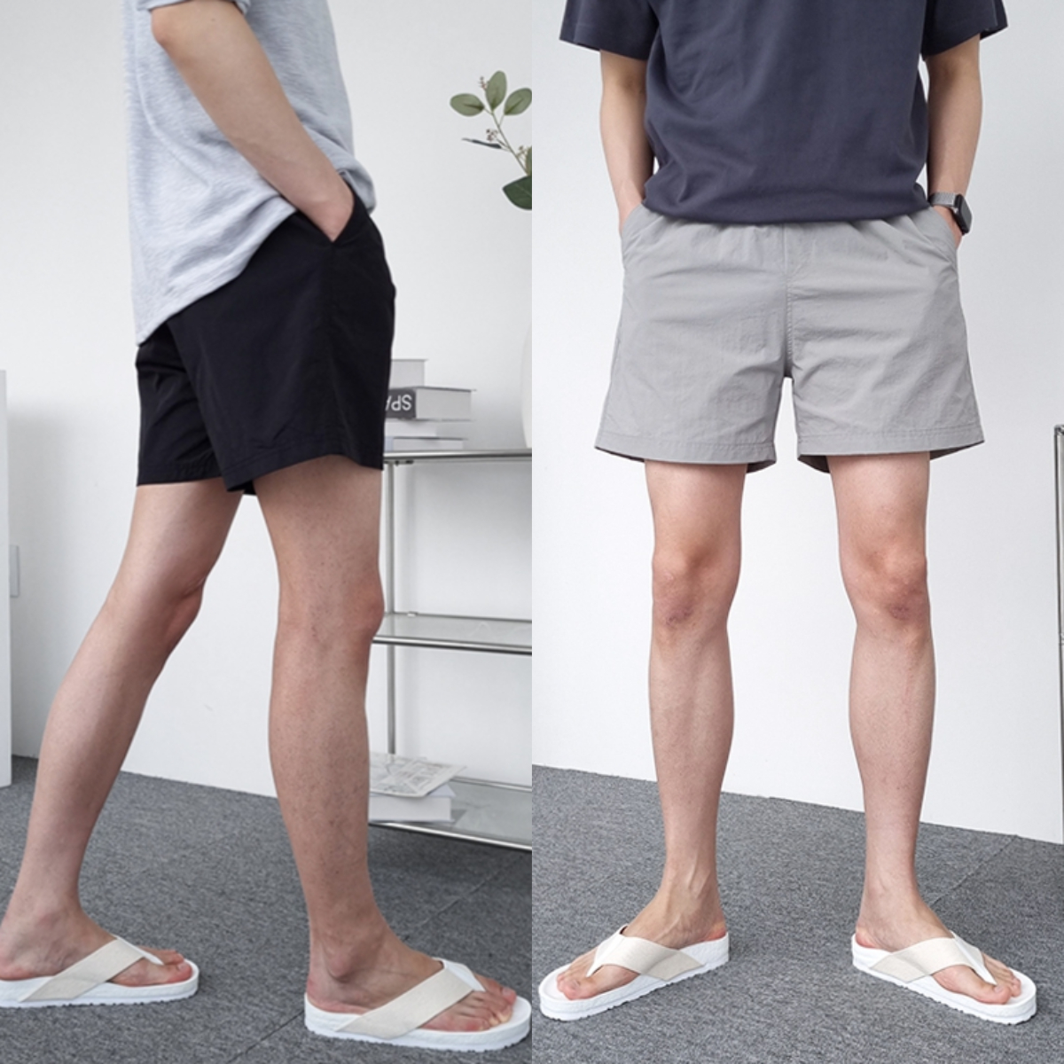 1+1 남자 브랜트 여름 나일론 스윔팬츠 반바지 9컬러 - 상품 이미지