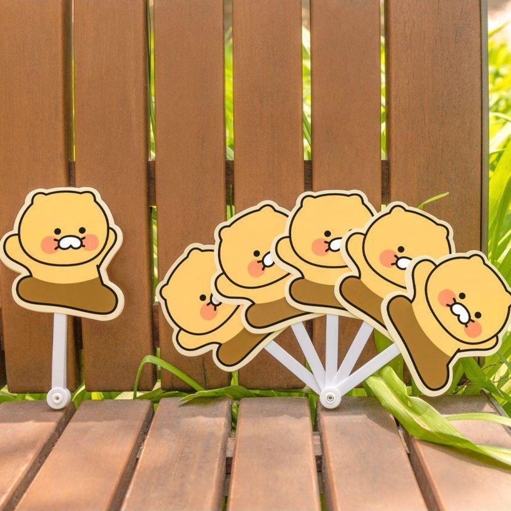 카카오 춘식이 접이식 부채 귀여운 캐릭터 여름 휴대용 pp 플라스틱 손부채 - 상세 이미지 5