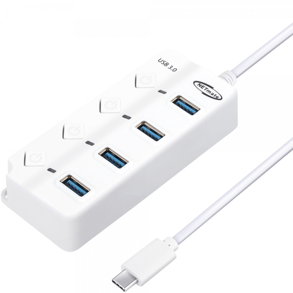 강원전자 넷메이트 USB3.0 Type C 4포트 허브 (화이트) NM-UBC304W - 상세 이미지 2
