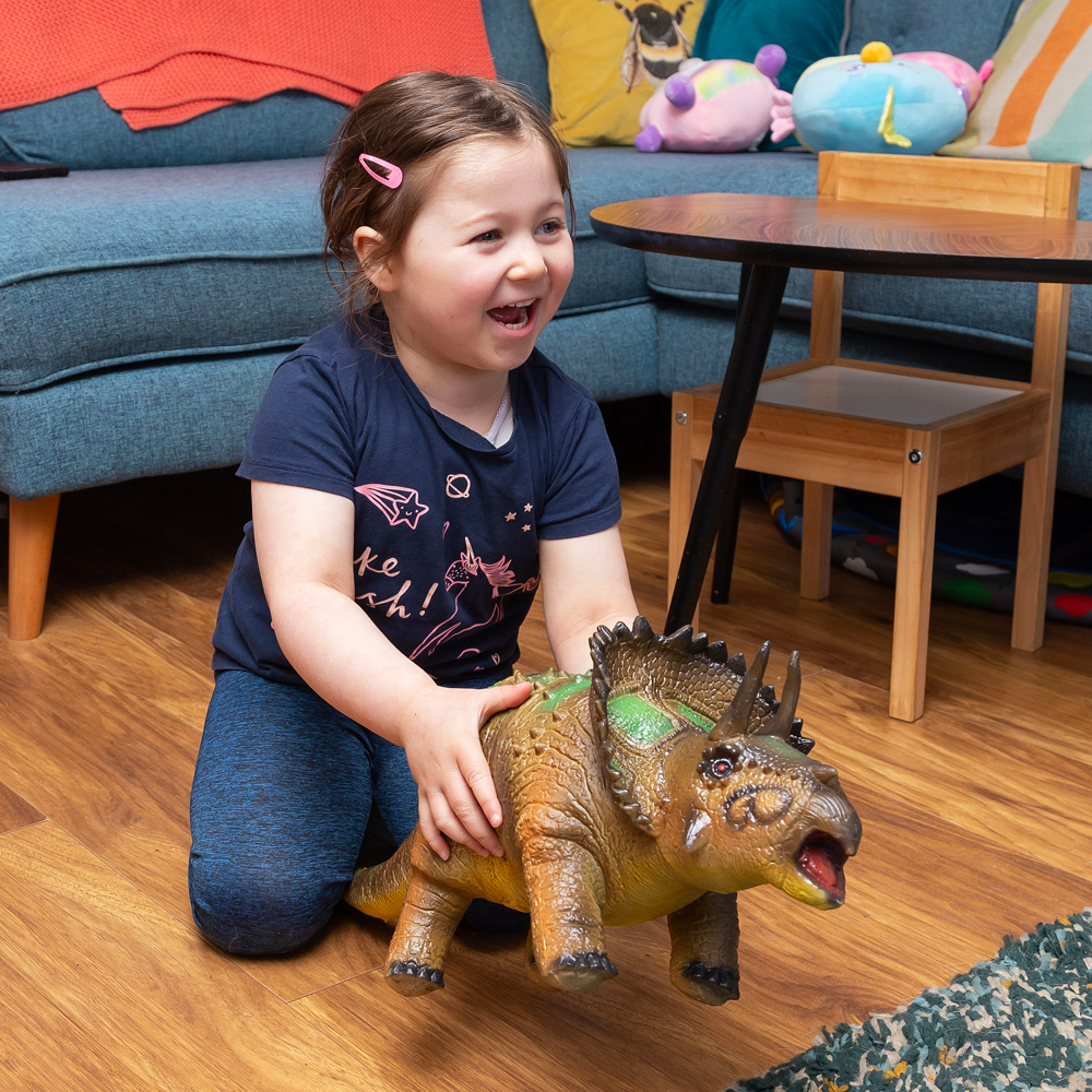 HGL 메가사우루스 공룡장난감 울트라킹 트리케라톱스 대형 말랑말랑