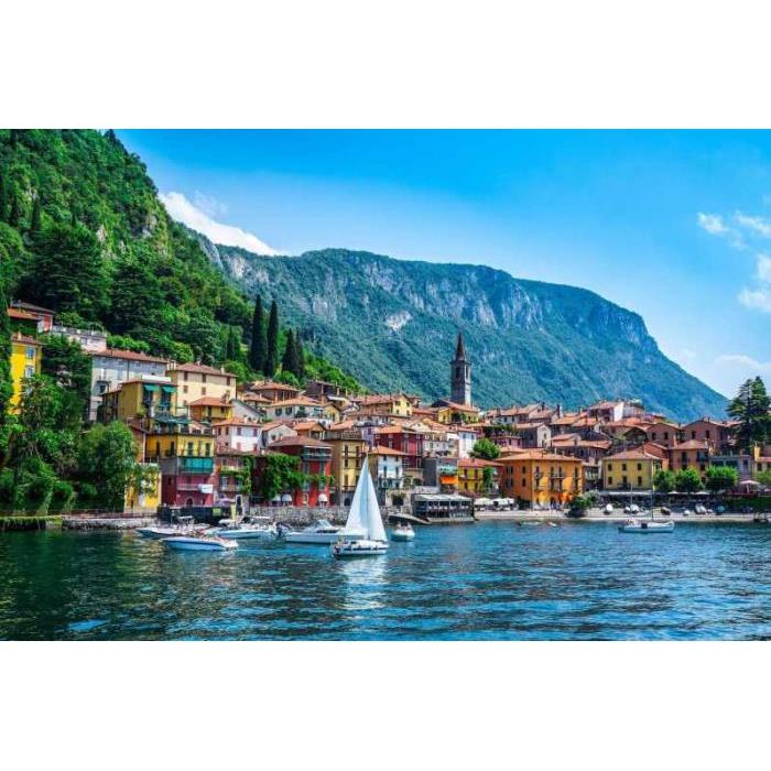 코모 호수의 경치