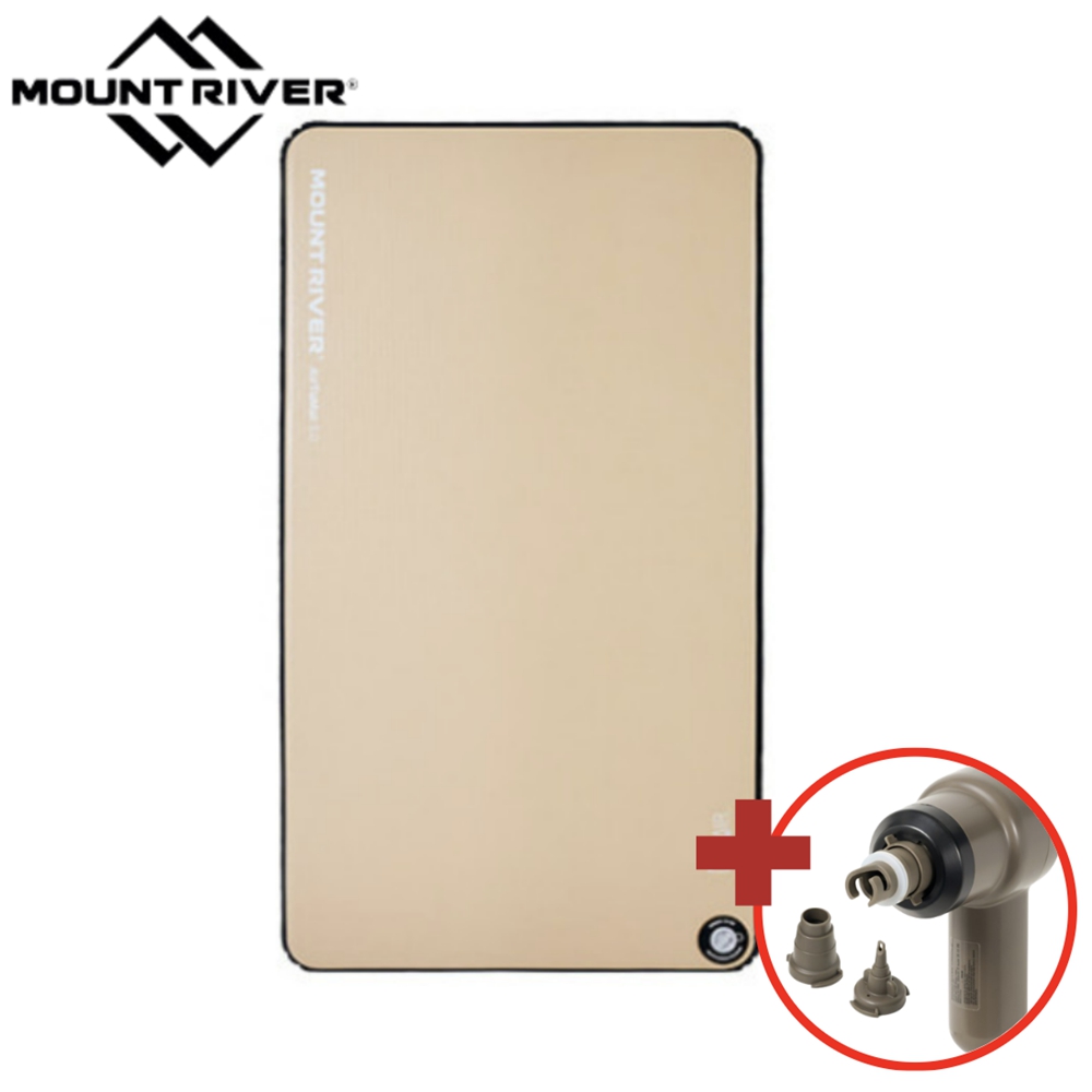 마운트리버 차박 에어 매트 슈퍼싱글+전동펌프 세트 캠핑 에어투매트