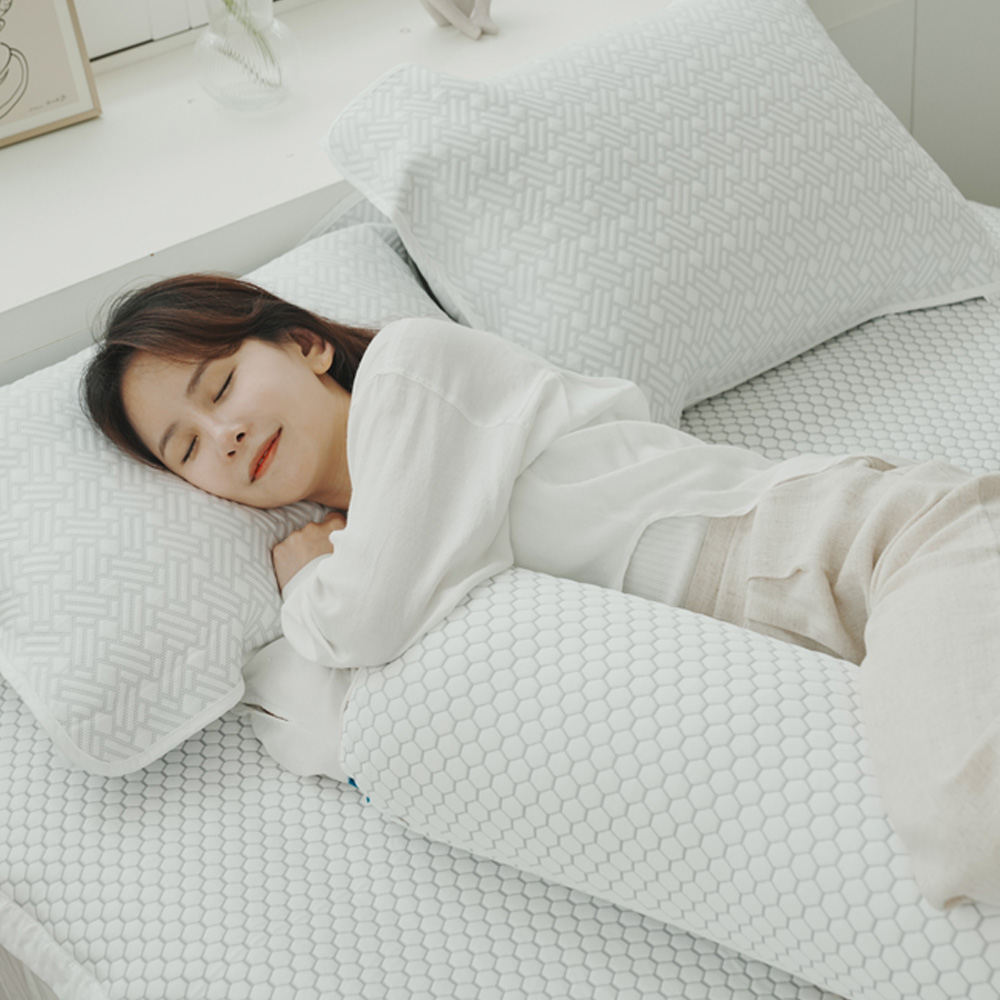 킹리치 바디필로우 솜포함 안고자는 긴베개 일자 롱쿠션 알러지케어 원형 100cm 이미지 2
