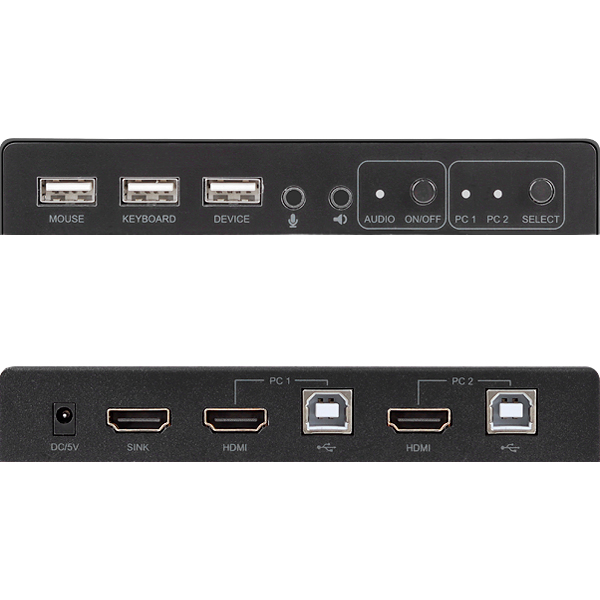 강원전자 넷메이트 4K 60Hz HDMI 2.0 KVM 2:1 스위치(USB) NM-PTK01 - 상세 이미지 3