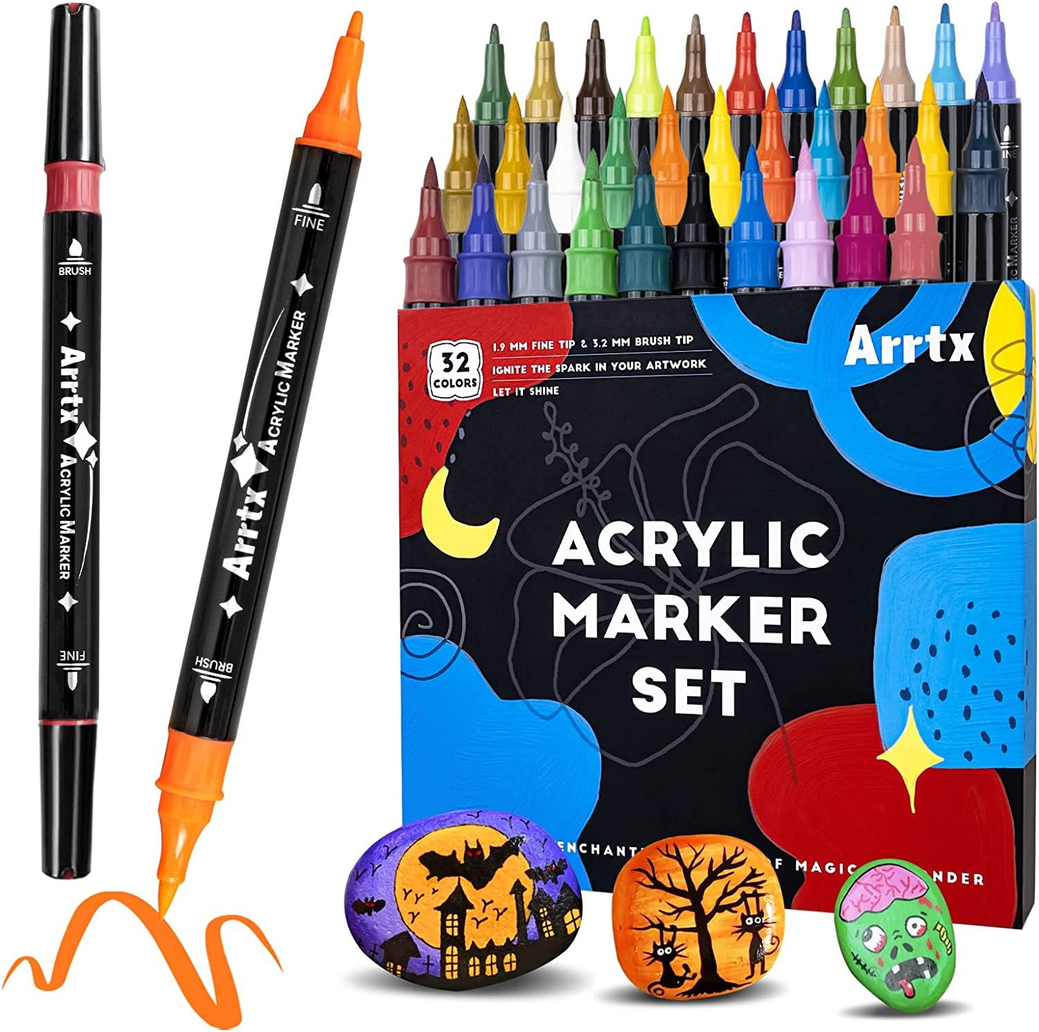아트엑스 아크릴 마카펜 표준형 32색 세트 전문가용 상세 이미지 2