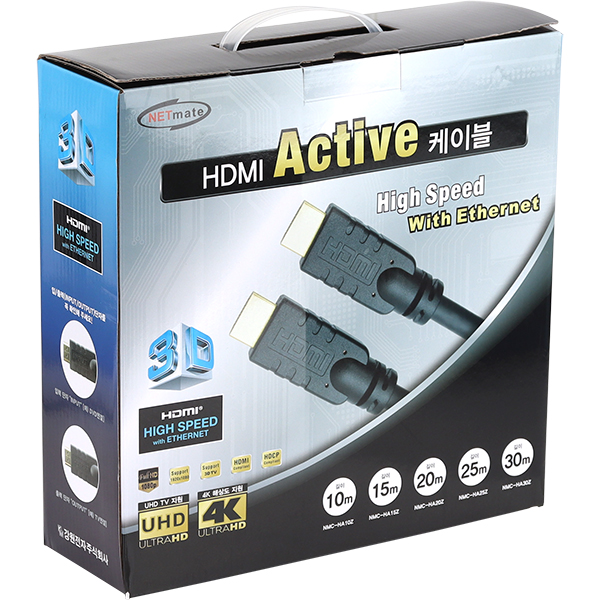 강원전자 넷메이트 HDMI 2.0 Active 노트북 연결 케이블 25m, 1개 - 상세 이미지 3
