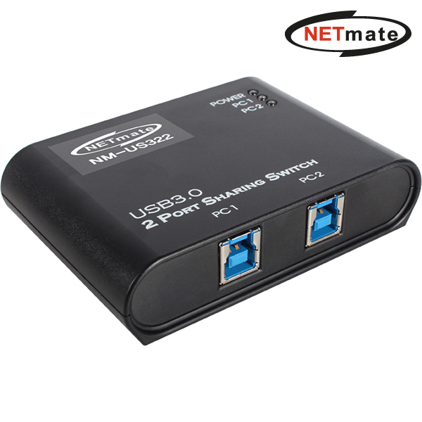 강원전자 넷메이트 USB3.0 2B:1A 반자동 선택기 NM-US322 - 메인 이미지