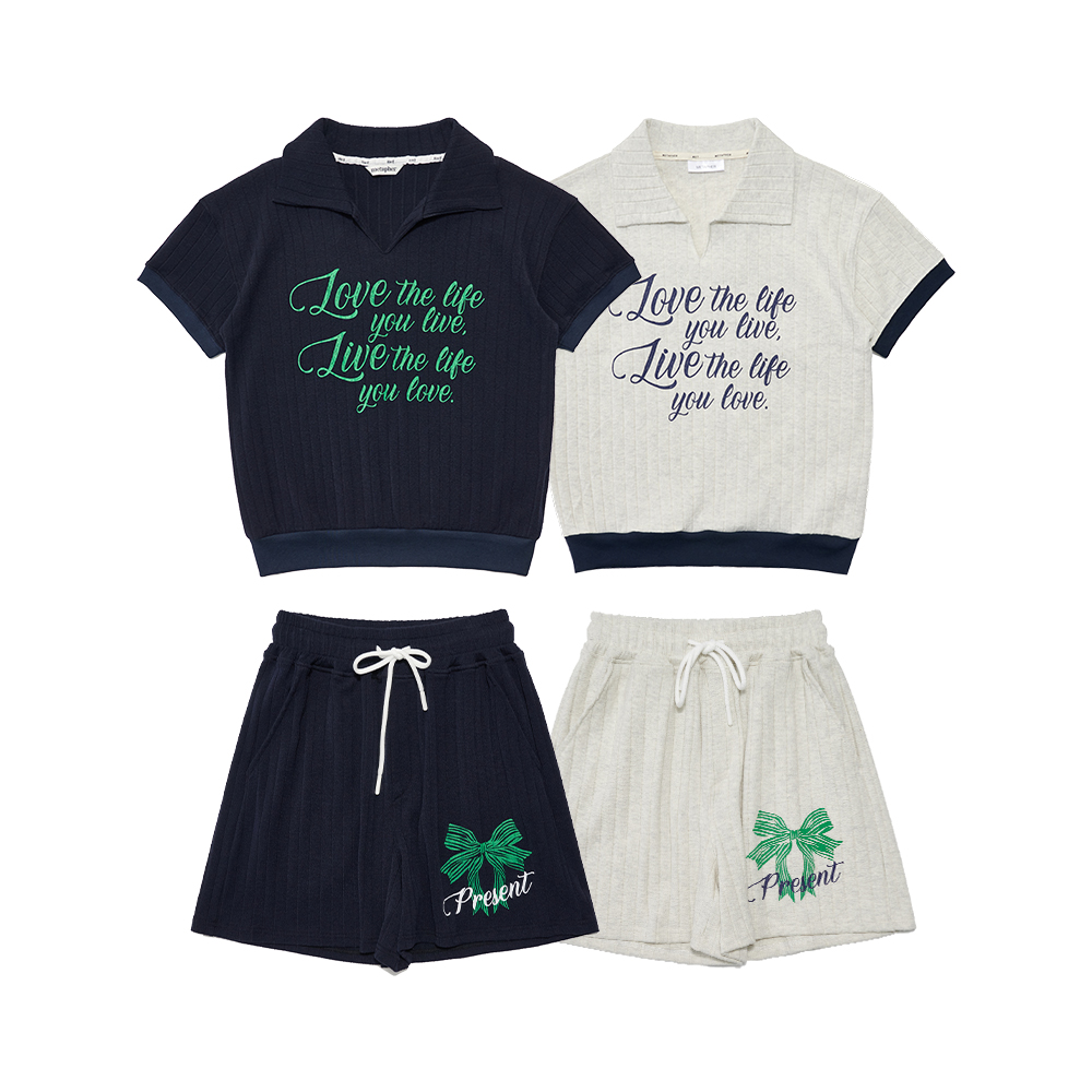 [메타퍼] 여성 여름 투피스 상하 세트 반팔 반바지 투피스 셋업 니트