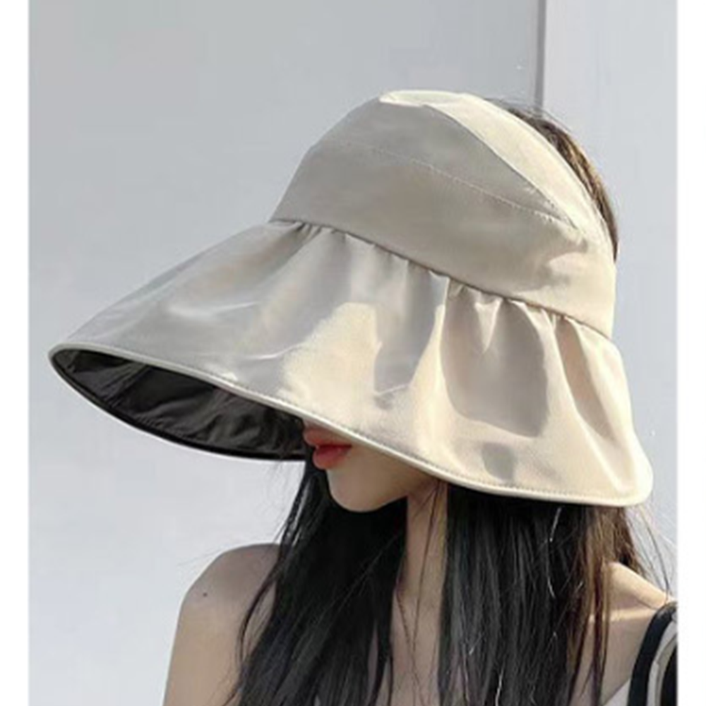 창큰모자 챙긴 넓은 해외여행 접는 여름 여성 돌돌이썬캡 - 상세 이미지 5