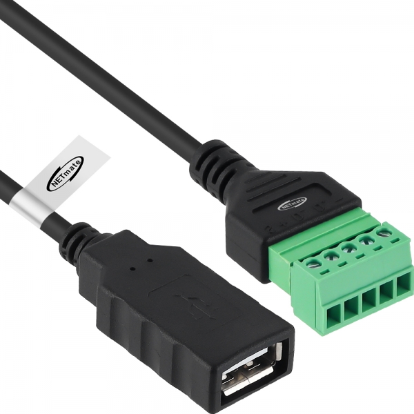 강원전자 넷메이트 USB2.0 AF / 터미널 블록 케이블 1m NM-TG09 - 상세 이미지 2