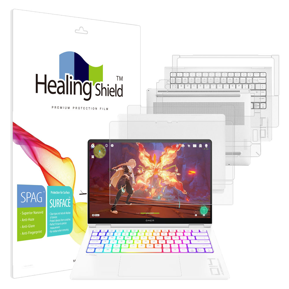 HP 오멘 14 슬림 fb0075TX 슈페리어 저반사 액정보호필름1매 외부3종 - 메인 이미지