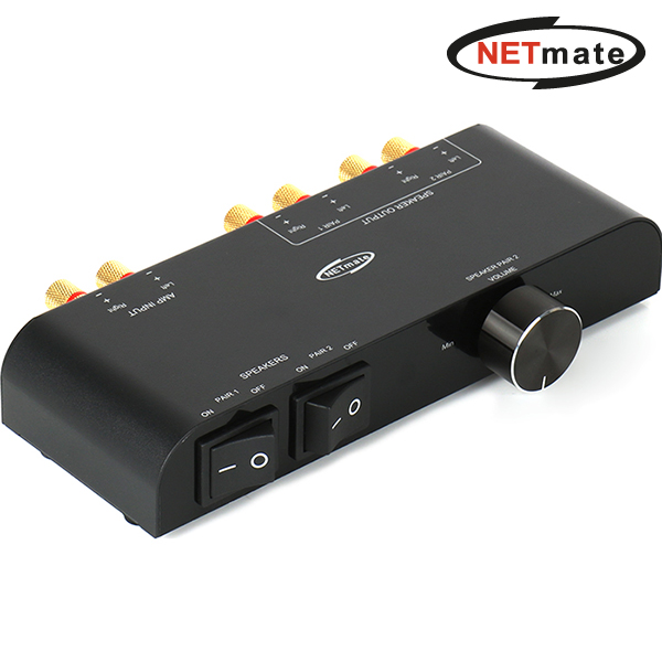 강원전자 넷메이트 2채널 스피커 선택 분배기(셀렉터)(바나나 잭) NM-GS270 - 메인 이미지