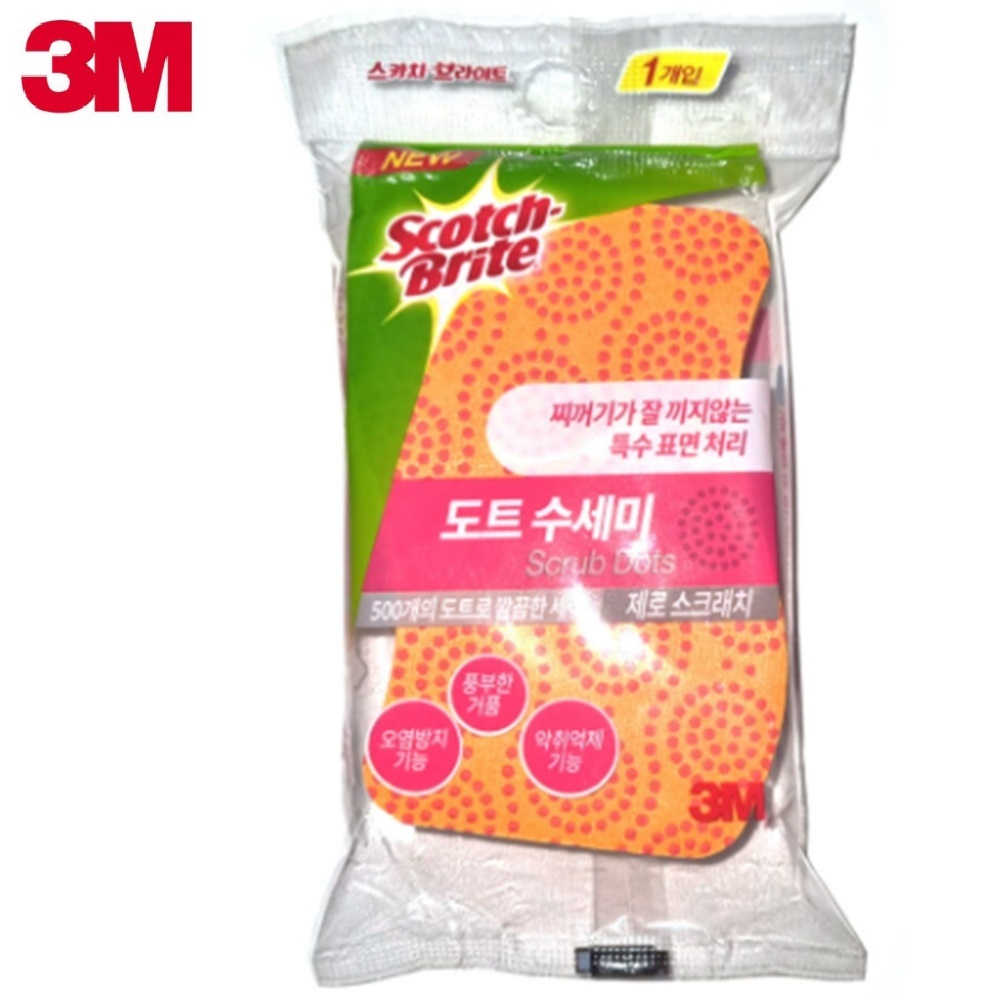 3M 흠집안나는 항균 수세미 부드러운 노스크래치 패드 : 더탑티어