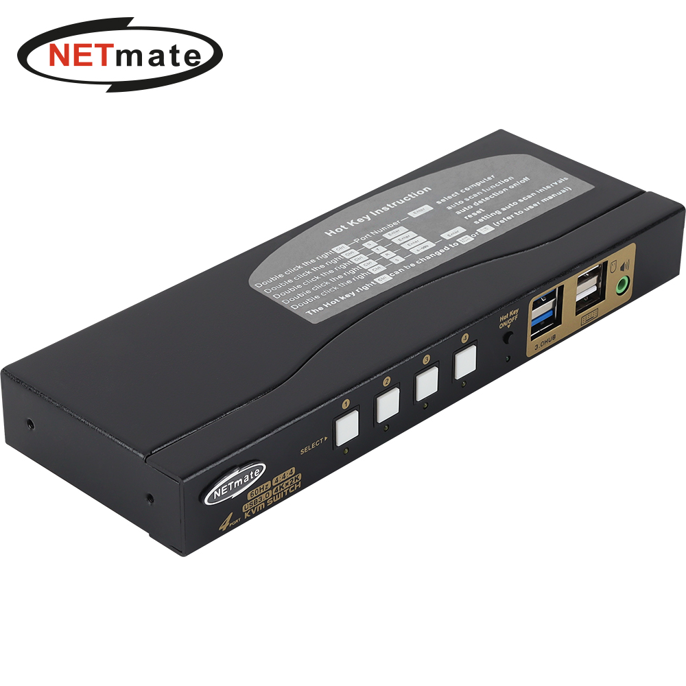 강원전자 넷메이트 4K 60Hz HDMI KVM 4:1 스위치(USB) NM-HK4604 - 메인 이미지