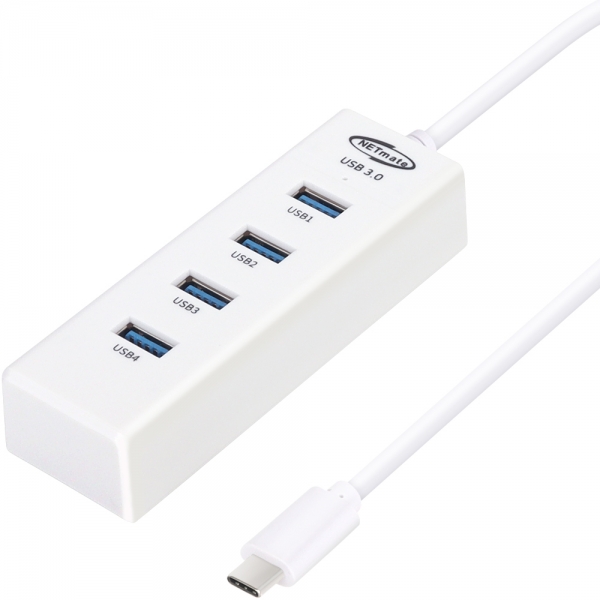강원전자 넷메이트 USB3.0 Type C 4포트 허브 (화이트) NM-UBC303W - 상세 이미지 2