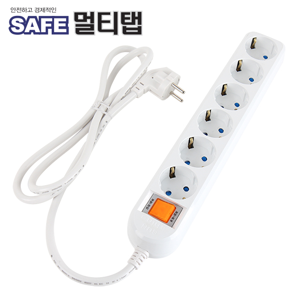 강원전자 넷메이트 안전 SAFE 국산 멀티탭 멀티콘센트 스위치 절전 6구 접지