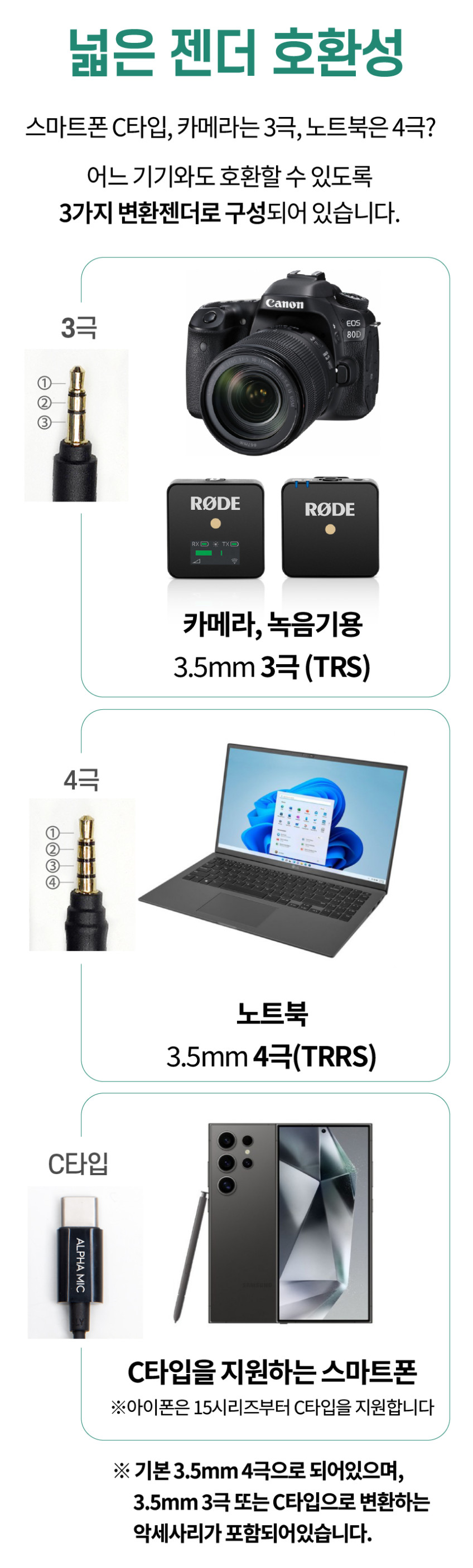 알파믹 C타입 핀마이크 휴대폰 노트북 먹방 ASMR 녹음용 핸드폰 미니 라발리에 판매처 상세 정보 이미지 2