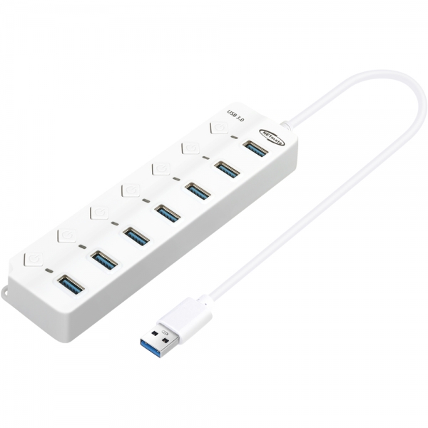 강원전자 넷메이트 USB3.0 7포트 허브 (화이트) NM-UBA307W - 상세 이미지 2