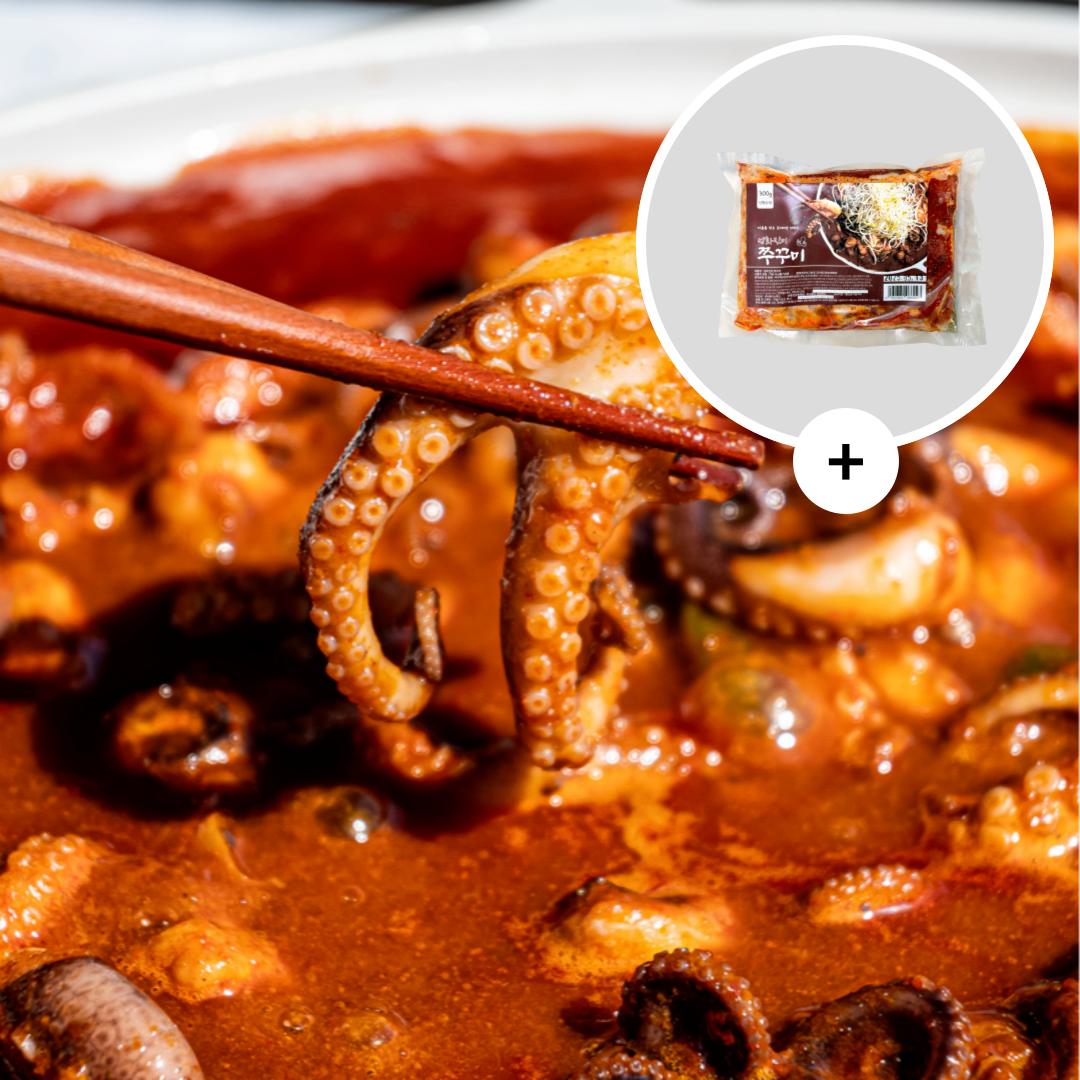 [300g+300g] 맛있게 매운 탱글성화진미 쭈꾸미(+맛있는 조합 쭈닭/닭갈비 500g) : 성화진미