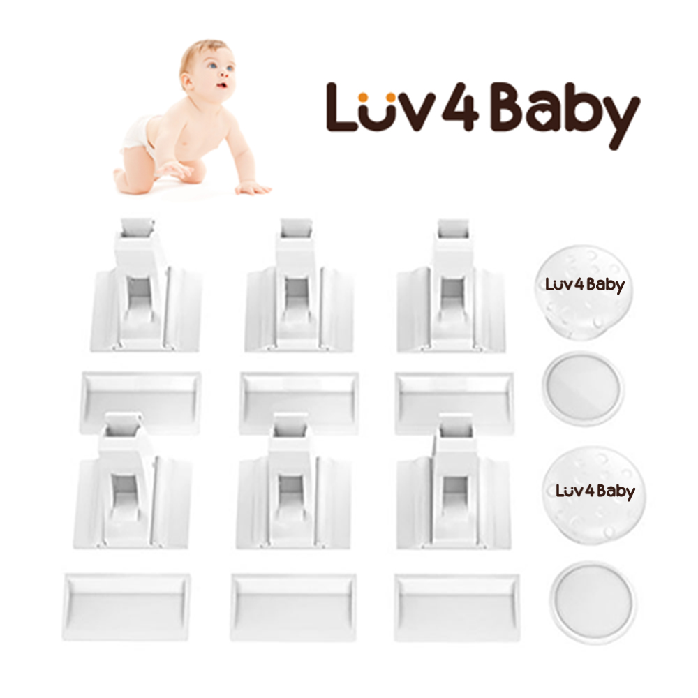 서랍 자석 잠금 장치 문 고리 열림 방지 아기 안전 6P 제품 이미지