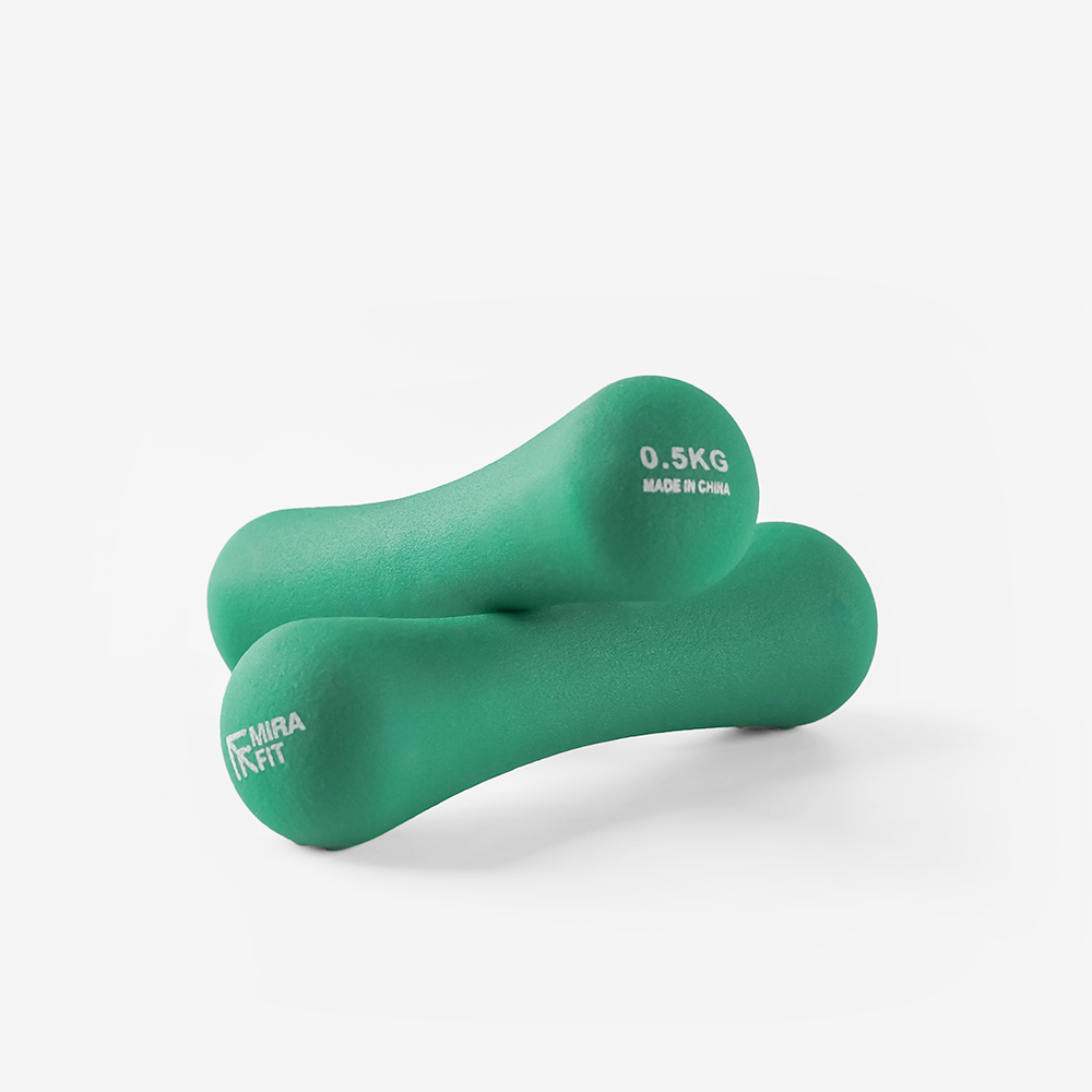 미라핏 네오프렌 미용 아령 덤벨 , 0.5kg, 2개, 그린 - 상품 이미지
