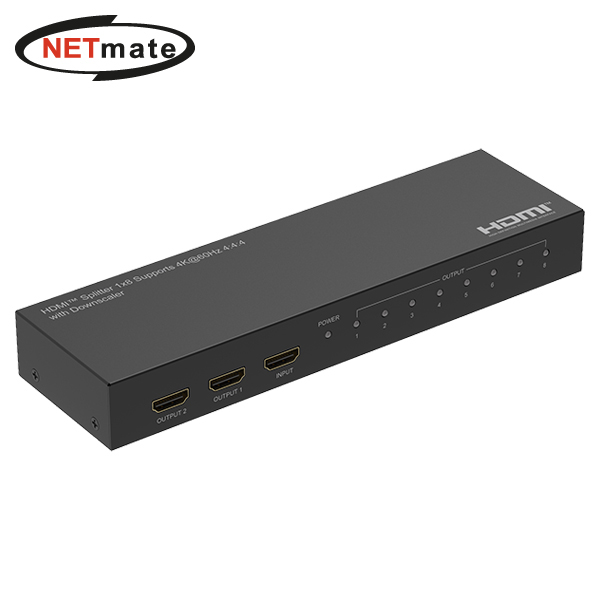 강원전자 넷메이트 NM-PTP18 4K 60Hz HDMI 2.0 1:8 분배기 - 상품 이미지