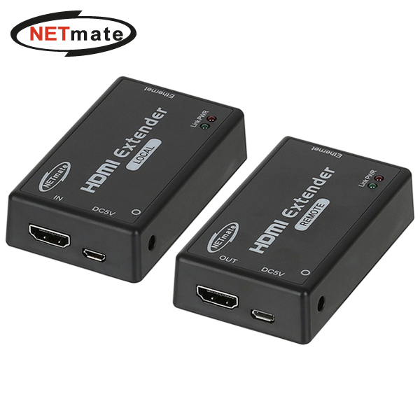 강원전자 넷메이트 국산 HDMI 1:1 IP 리피터(로컬 + 리모트)(Ethernet Base 150m) NM-QMS3107 - 메인 이미지