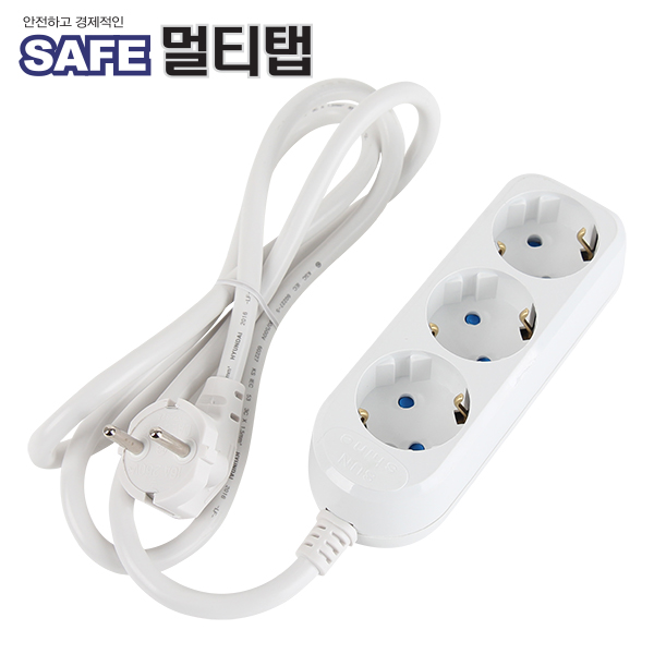 강원전자 넷메이트 안전 SAFE 국산 정규격 멀티탭 멀티콘센트 3구 접지 - 상세 이미지 4