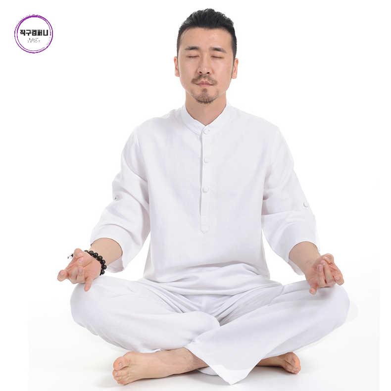 수련 상하의 수행복 수련복 명상 동양 무술 의상 - 상품 이미지