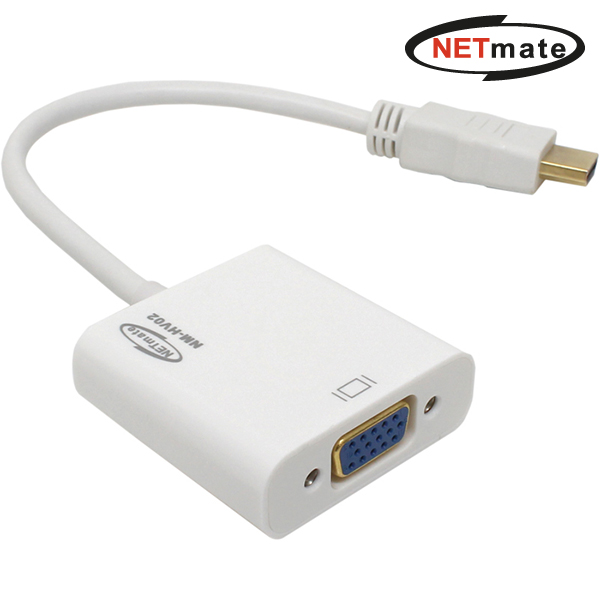 강원전자 넷메이트 HDMI to VGA(RGB)+Stereo 컨버터(케이블 타입/무전원) NM-HV02 - 상품 이미지