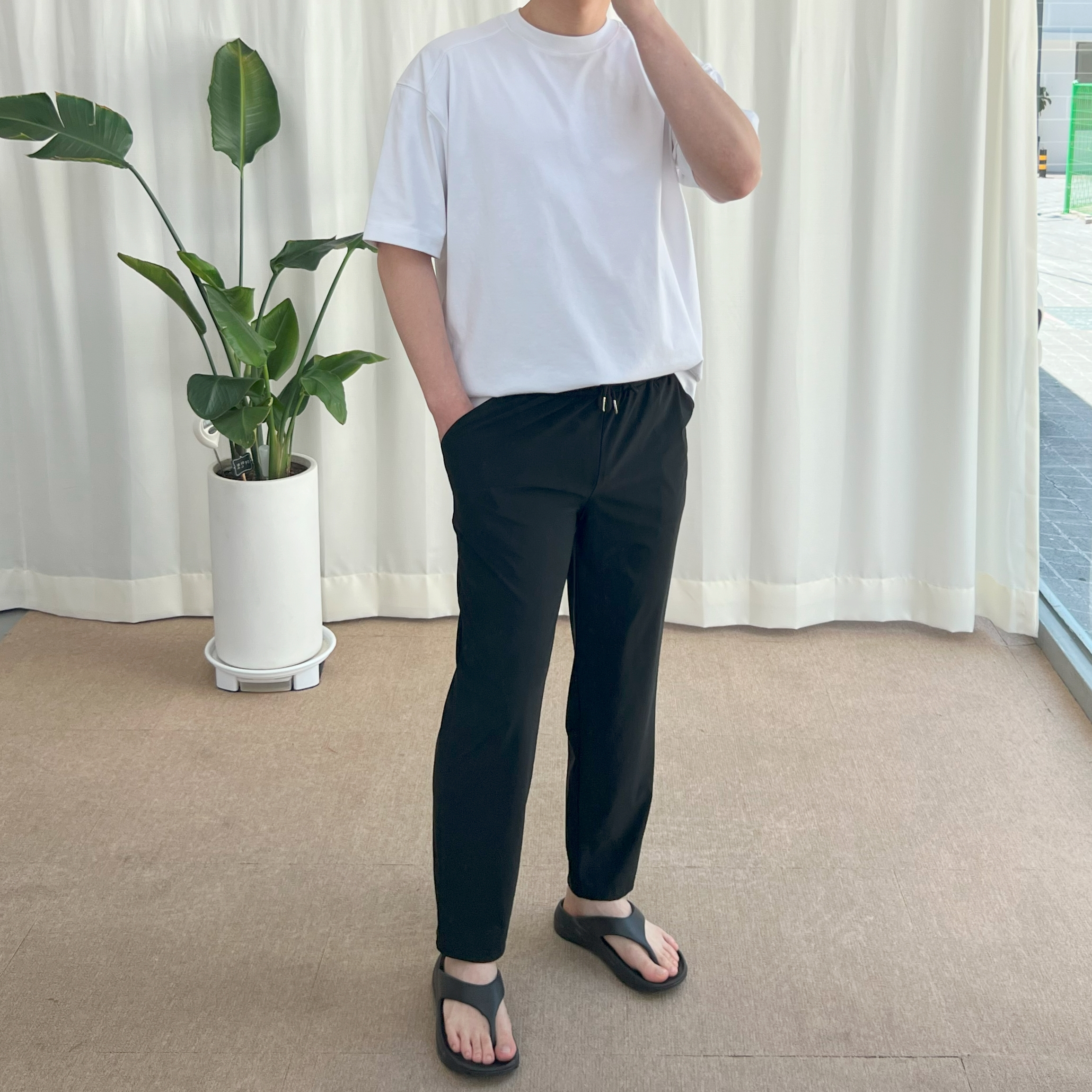 9부 밴딩 여름 스판 아이스 냉감 쿨 냉장고바지 이미지 8