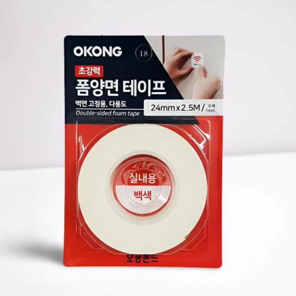 벽면고정용 폼양면테이프 무타공못나사대신테잎 배선몰드명판후크 - 메인 이미지