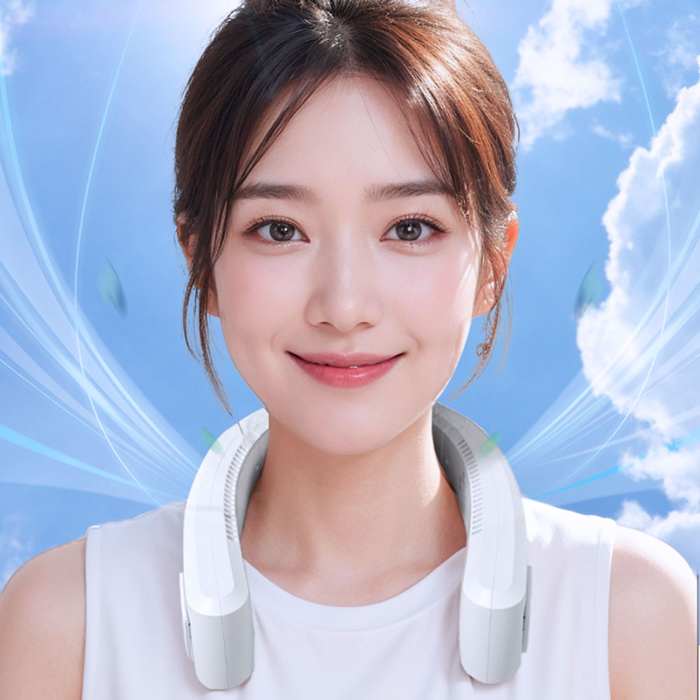 급속냉각판 넥밴드선풍기 720도 휴대용 넥 목걸이 목 선풍기 미니 목에거는 넥풍기 목풍기