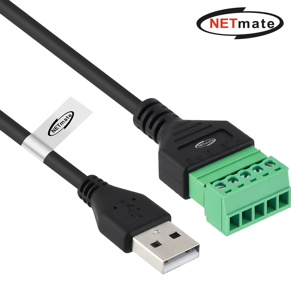 강원전자 넷메이트 USB2.0 AM / 터미널 블록 케이블 1m NM-TG08 - 상품 이미지