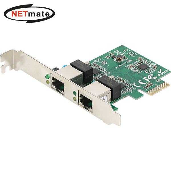 강원전자 넷메이트 PCI Express 듀얼 기가비트 랜카드(Realtek)(슬림PC겸용) NM-SWR8